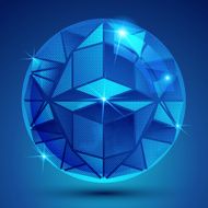 Colorful dot dimensional flash sphere made with geometric figure