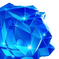 Vector grain technology backdrop with multifaceted pixel object N2