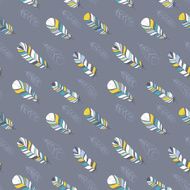Seamless ethnic pattern with feathers N15
