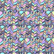Seamless ethnic pattern with feathers N17