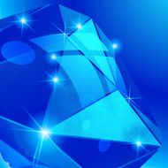 Vector grain technology backdrop with multifaceted pixel object N4