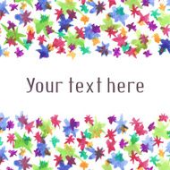Watercolor background with firework star sparks