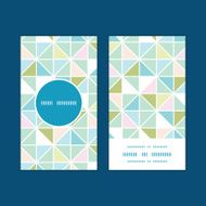 Vector colorful pastel triangle texture vertical round frame pattern business N2