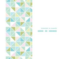 Vector colorful pastel triangle texture vertical frame seamless pattern background