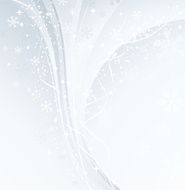 White Christmas banner with snowflakes