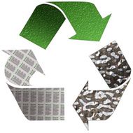 Recycle Paper Glass and Tin