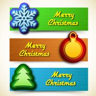 merry christmas and happy new year banners cards concepts N2