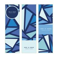 Vector abstract ice chrystals vertical banners set pattern background N2
