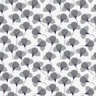 Black and white flower seamless pattern N2