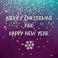 Purple Merry Christmas card