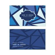 Vector abstract ice chrystals horizontal frame pattern business cards set N2