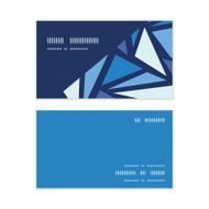 Vector abstract ice chrystals horizontal corner frame pattern business cards