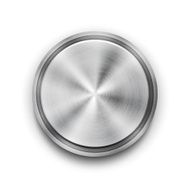 Vector silver metal textured button N2