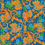 Seamless multicolor paisley background