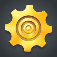 Golden icon of settings