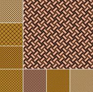 Metallic golden bronze wallpapers set