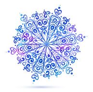 watercolor snowflake N24