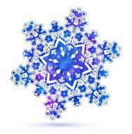 watercolor snowflake N26