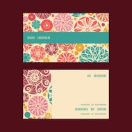 Vector abstract decorative circles horizontal stripe frame pattern business cards