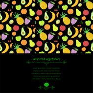 Fruit vector background N4