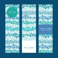 Vector abstract ice chrystals texture vertical banners set pattern background