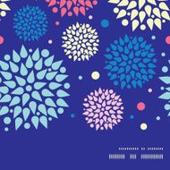 Vector colorful bursts horizontal frame seamless pattern background