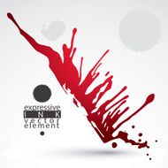 Artistic abstract dirty ink template scanned element