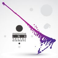 Artistic abstract dirty ink template colorful scanned and trace