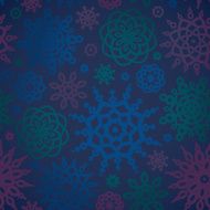 Vector Seamless Pattern with Snowflakes N2