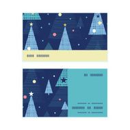 Vector abstract holiday christmas trees horizontal stripe frame pattern business