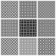Monochrome geometric seamless patterns set N3
