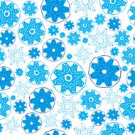 Snowflakes seamless pattern N18
