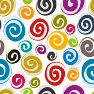 Colorful curls seamless pattern N4