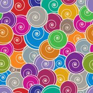 Colorful curls seamless background