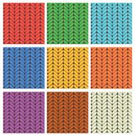 Set of 9 knitted wool colorfull seamless patterns N2