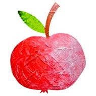 Apple watercolor vector isolated