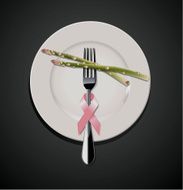 Vector of Asparagus that fight breast cancer
