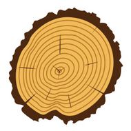 vector wooden cut of a tree log N2