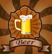 glass goblet with beer and foam N7
