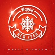 Happy New Year greeting card Vector illustration N4