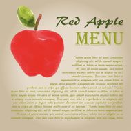 watercolor red apple N2