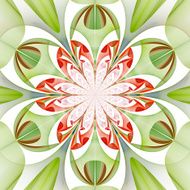 Fabulous symmetrical pattern of the leaves Computer generated N6