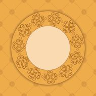 vector beige decorative card with ornament