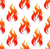 Leaping fiery flames seamless pattern