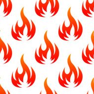 Fire flames seamless pattern
