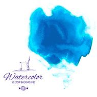 Blue watercolor spalsh background
