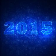 Abstract space background with 2015 N2