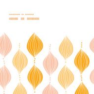 Vector abstract golden ogee horizontal frame seamless pattern background