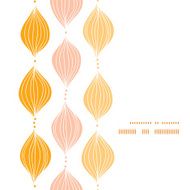 Vector abstract golden ogee vertical frame seamless pattern background