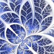 Fabulous fractal pattern in darkblue Collection - tree foliage N2